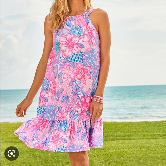 Lilly Pulitzer Dresses & Skirts - Lilly Pulitzer Saira Halter Dress - Snappy Turtle